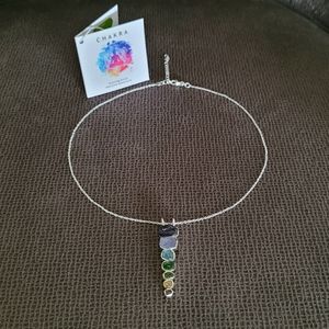 Shivam Graduated Raw Gemstones Vertical↕️ Pendant Necklace - NWT